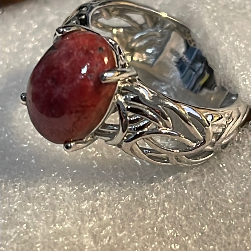 Elegant Silver and Norwegian Thulite Ring